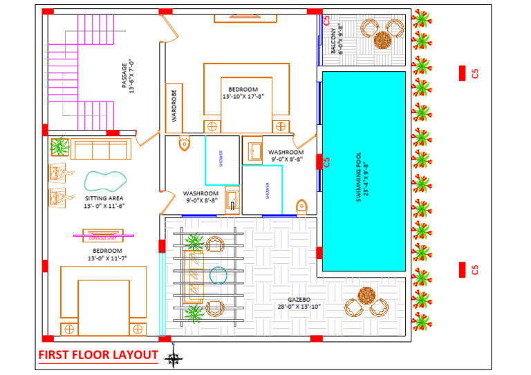 First Floor Layout | PDF | Room | Interior Design