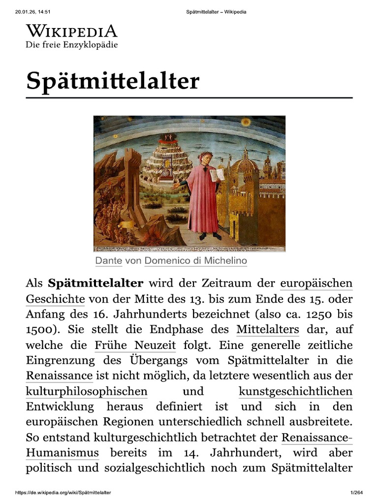Spätmittelalter – Wikipedia | PDF