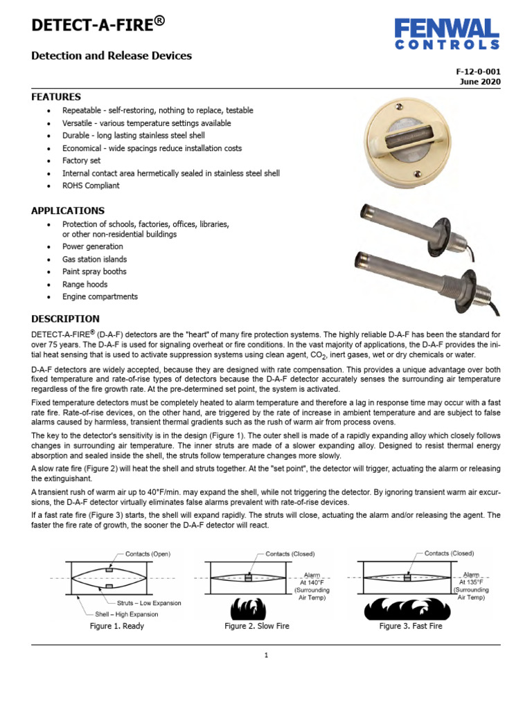Detect-a-Fire DS_F-12-0-001 | PDF | Materials