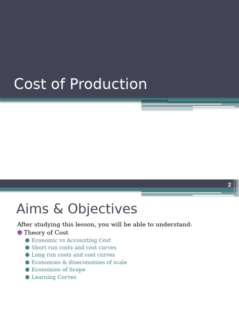 Understanding Production Costs and Curves | PDF | Marginal Cost | Pricing