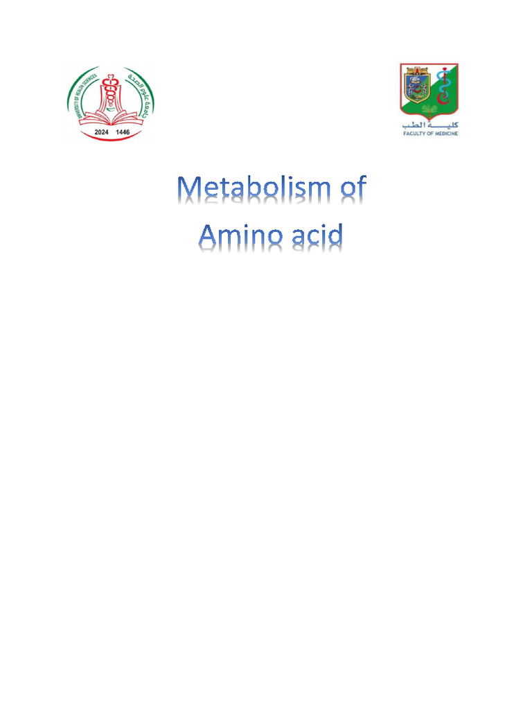Biochemistry of Amino Acid Metabolism | PDF | Transaminase | Biosynthesis