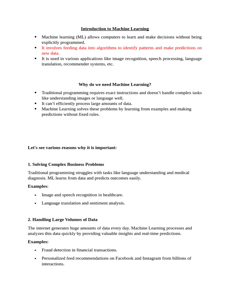Introduction to Machine Learning Basics | PDF | Machine Learning ...
