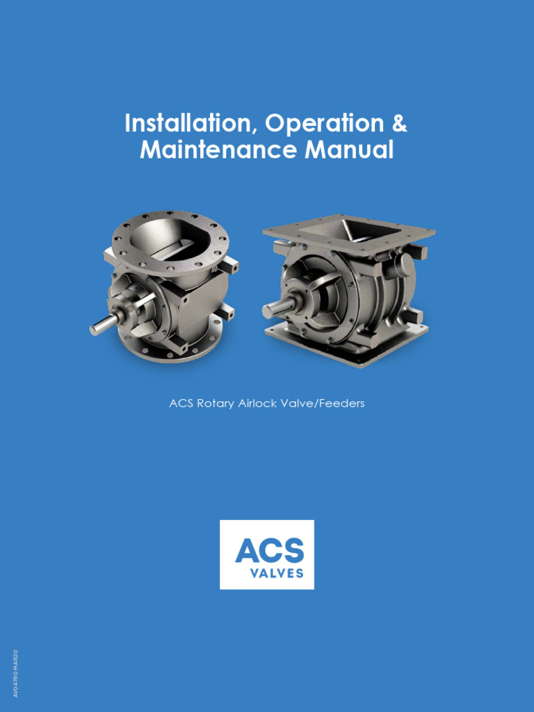 ACS Rotary Airlock Valve Manual | PDF | Mechanical Engineering