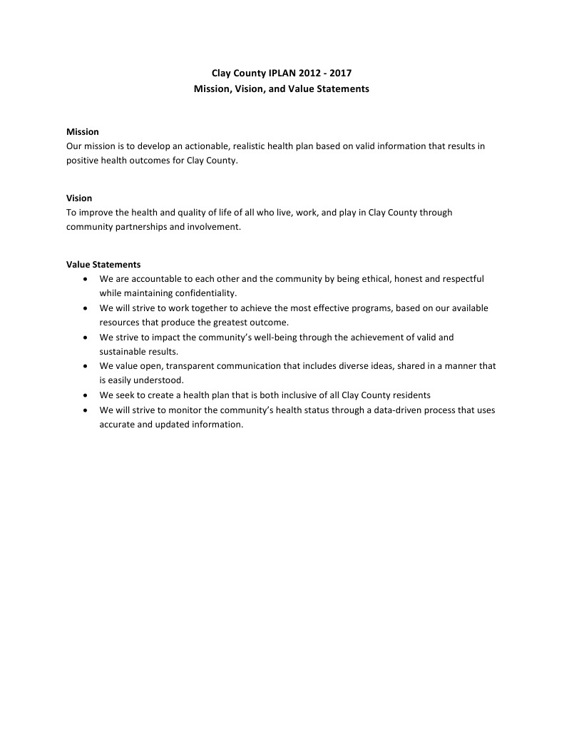 Clay County Health Plan 2012-2017 | PDF | Social Science