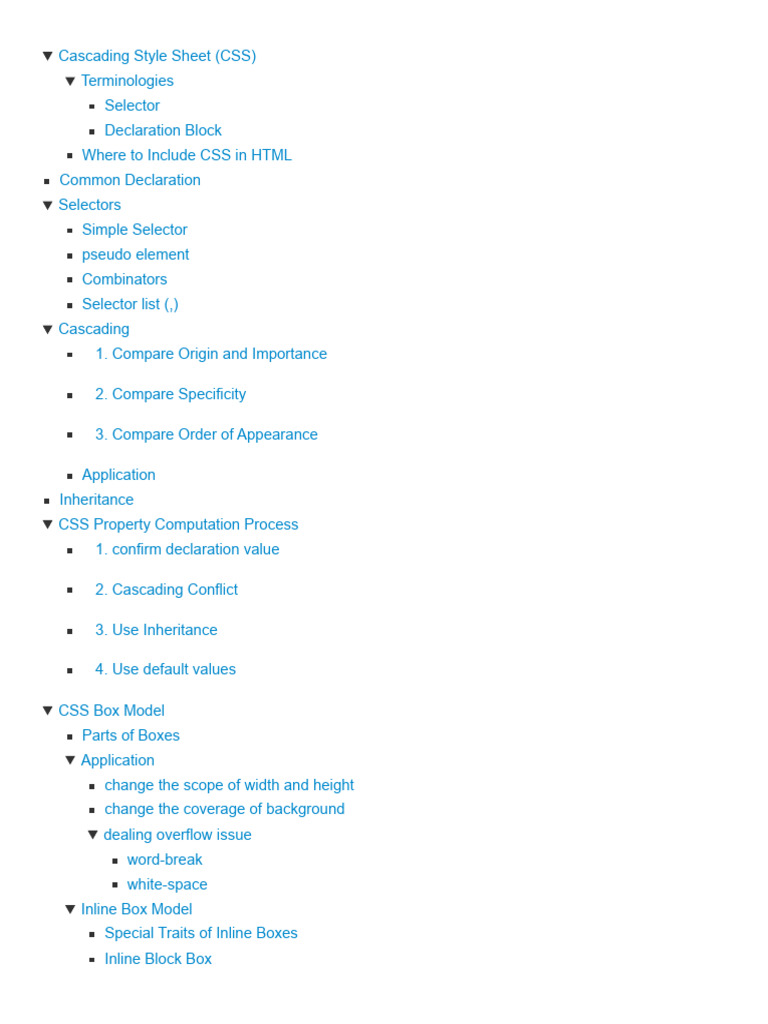 Comprehensive Guide to CSS Basics | PDF | Typefaces | Page Layout