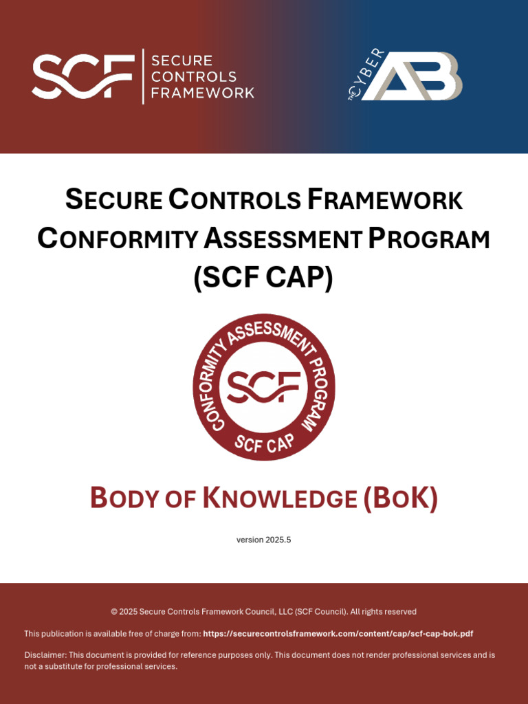 SCF Cap Bok Version 5 | PDF | Risk | Computer Security