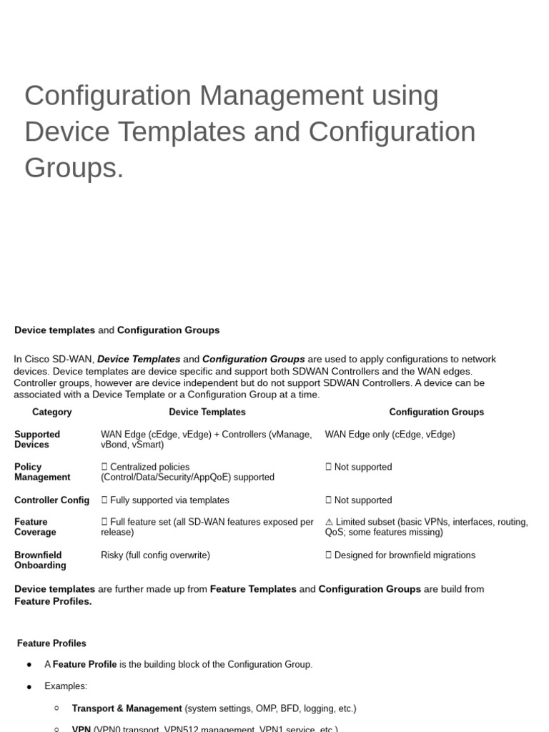 Cisco SD-WAN Device Templates Guide | PDF | Virtual Private Network ...