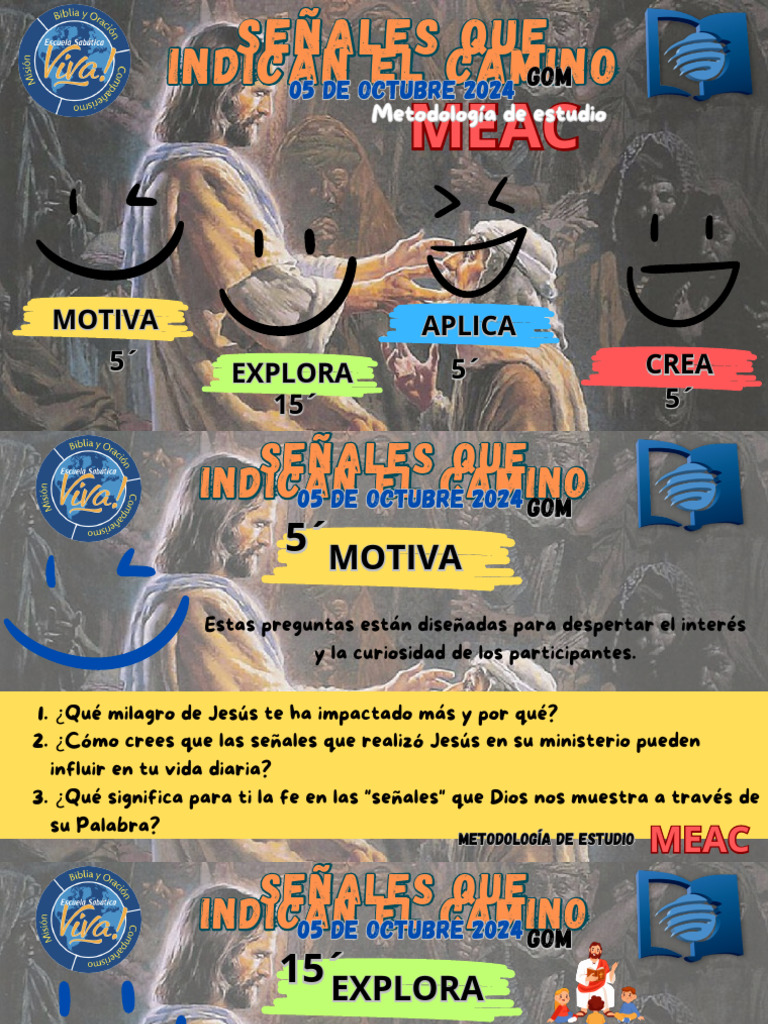 Meac Señales Que Indican El Camino 05102024 | PDF | Milagro | Jesús
