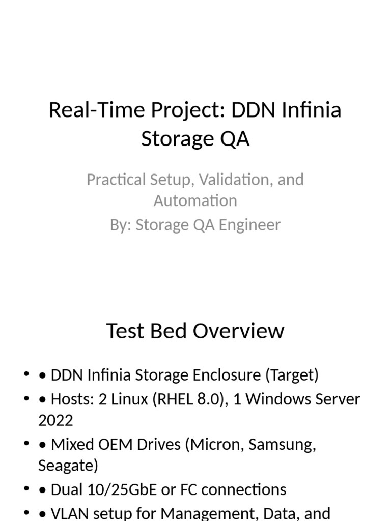 DDN Infinia RealTime Project Presentation (1) | PDF | Computer ...