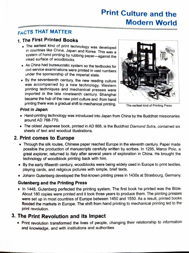 Evolution of Print Culture and Impact | PDF | Printing | Printing Press
