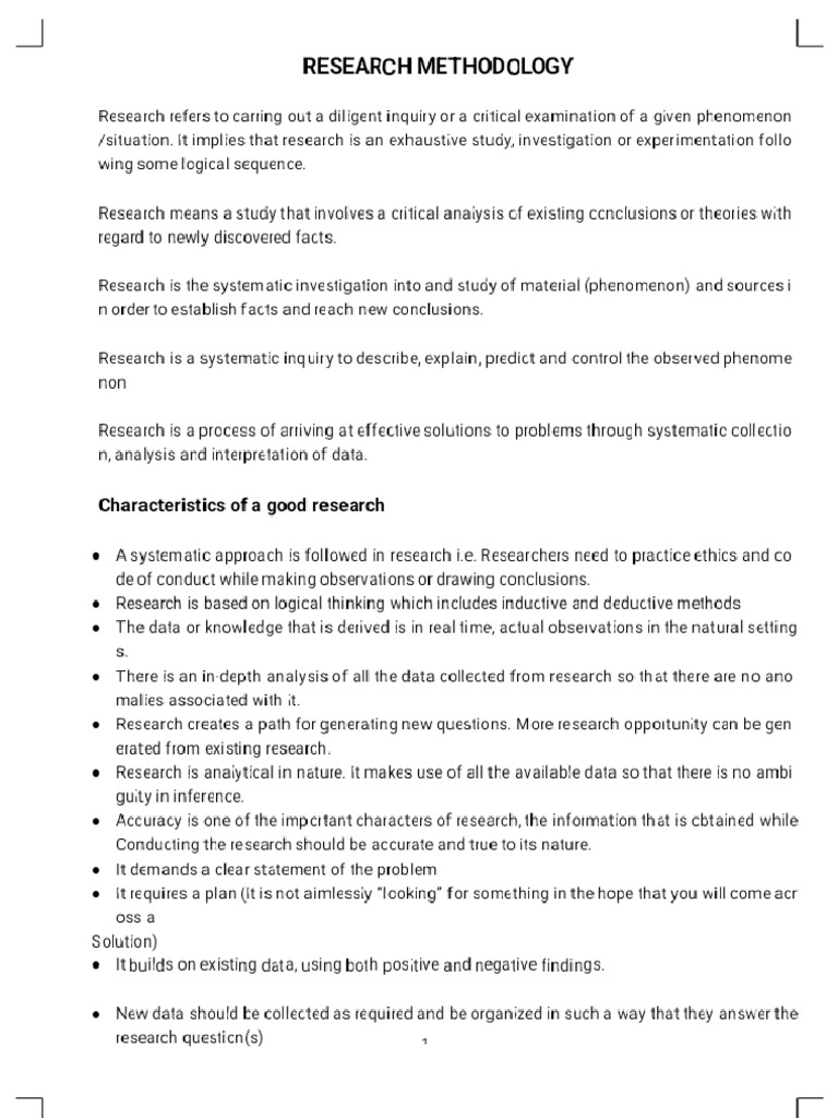 Research Methods Notes_phoenix | PDF