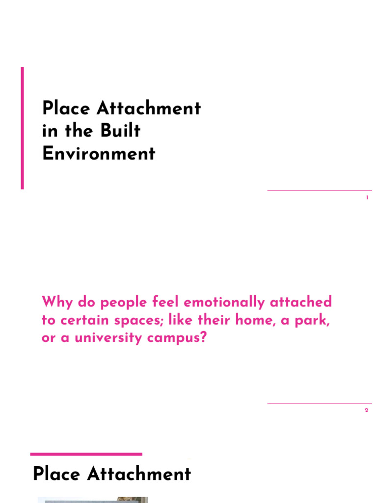Understanding Place Attachment in Design | PDF | Well Being ...