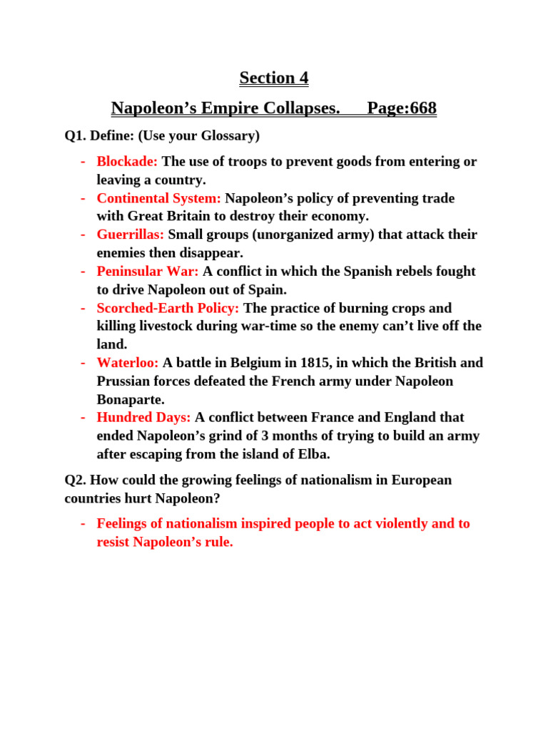 Napoleon's Empire Collapses | PDF