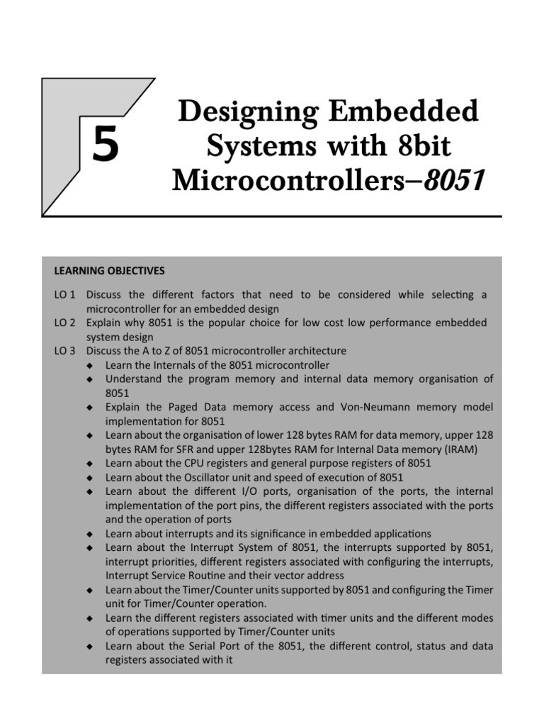 Designing Embedded Systems With 8bit Microcontrollers - 8051 | PDF ...