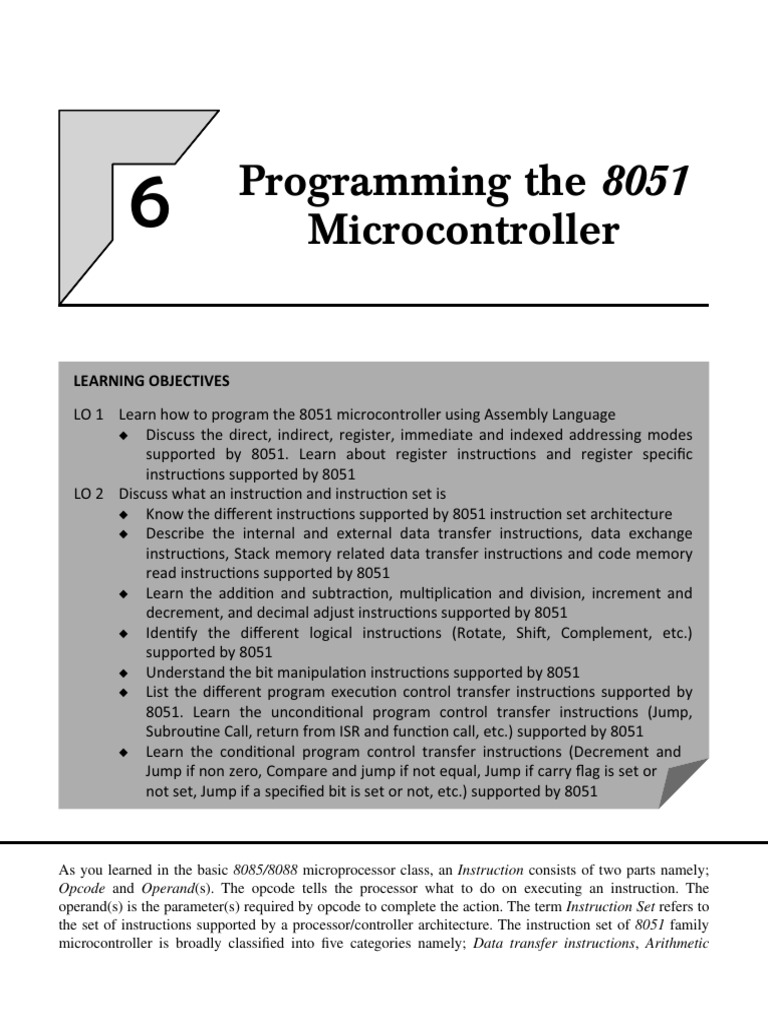 Programming the 8051 Microcontroller | PDF | Computer Data | Computer ...