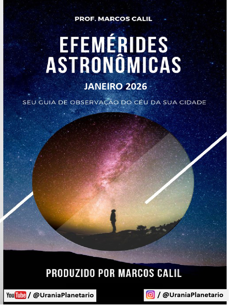 Efemérides Astronômicas de Janeiro 2026 | PDF | Magnitude aparente ...