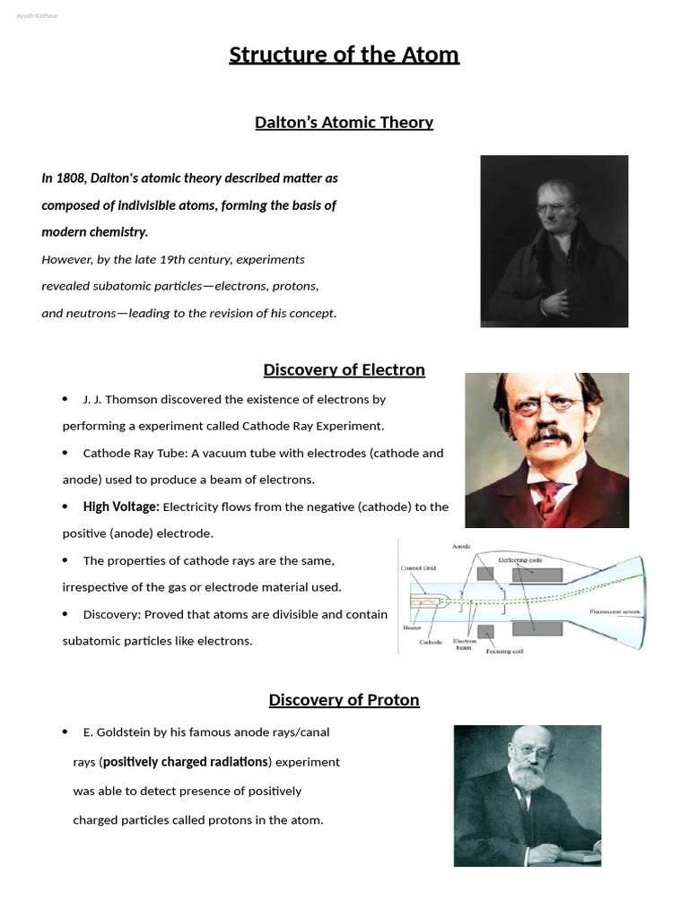 Structure and Models of the Atom | PDF | Atoms | Atomic Nucleus