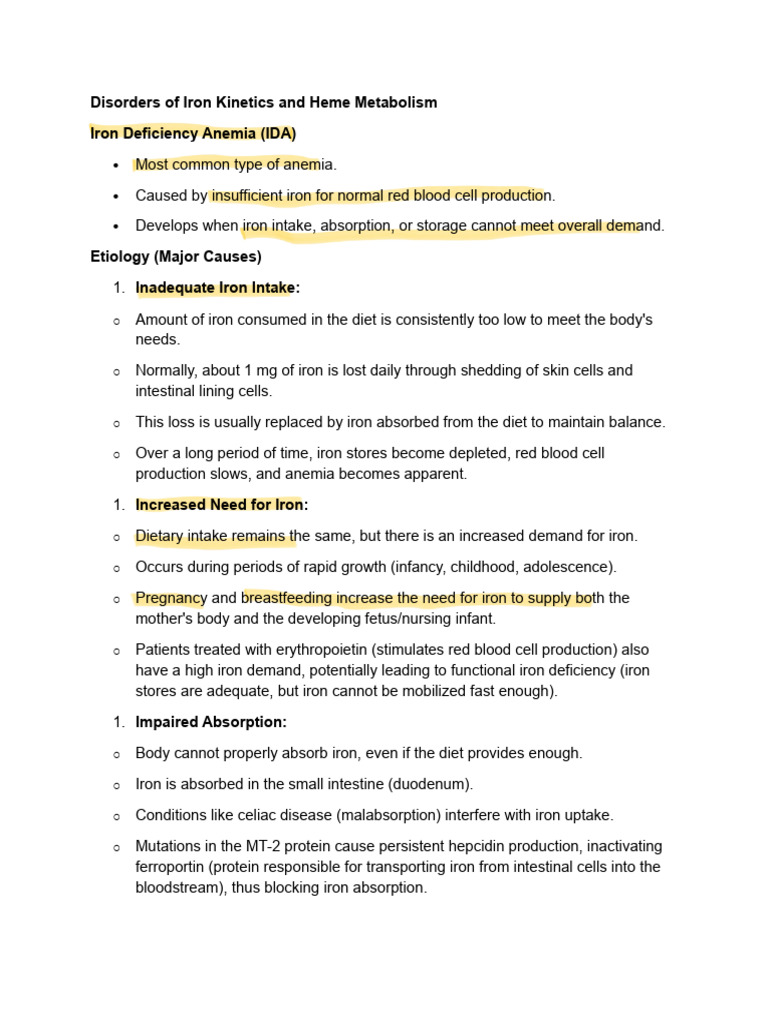 Understanding Iron Deficiency Anemia | PDF | Anemia | Clinical Medicine
