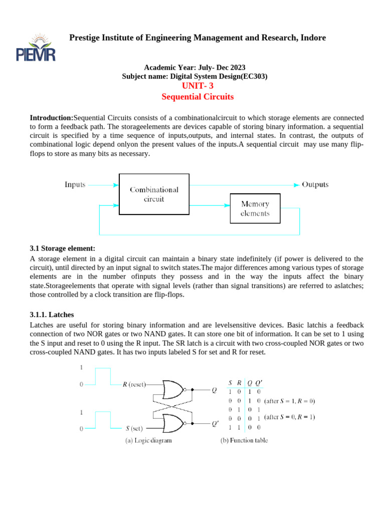 Summary of Unit3 | PDF | Computer Engineering | Electronics