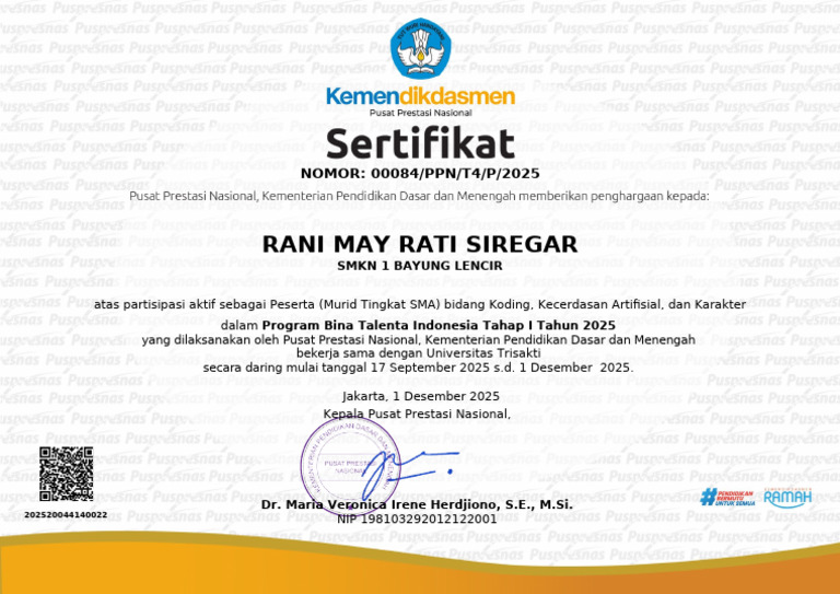 Rani May Rati Siregar | PDF