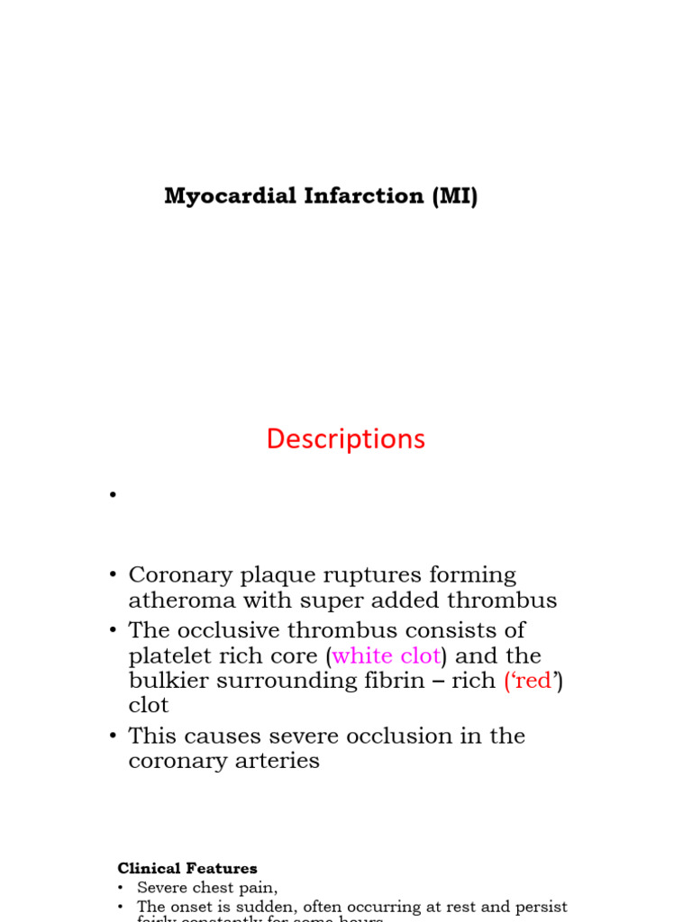 Myocardial Infarction Overview and Management | PDF | Myocardial ...