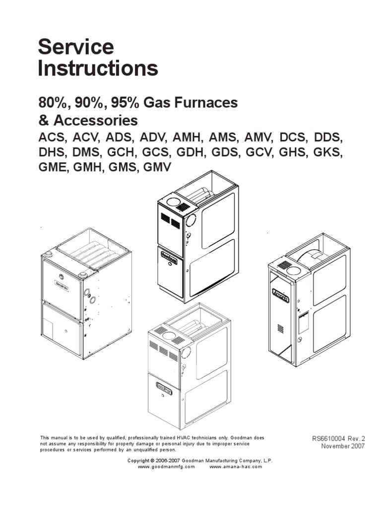 Goodman Gks9 Service Manual | PDF | Furnace | Carbon Monoxide