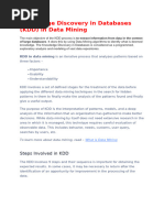 KDD Process Steps in Data Mining | PDF | Data Mining | Data
