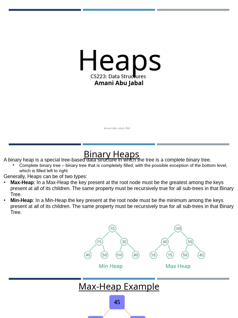 Understanding Binary Heaps in CS223 | PDF | Computer Programming ...