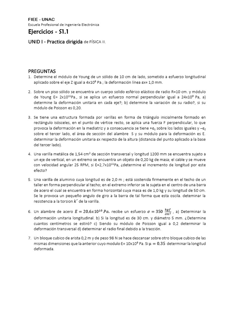 1a S1.1 Pract Dirigida DEFORMACIONES 1xcu4 (Preguntas) | PDF | Longitud ...