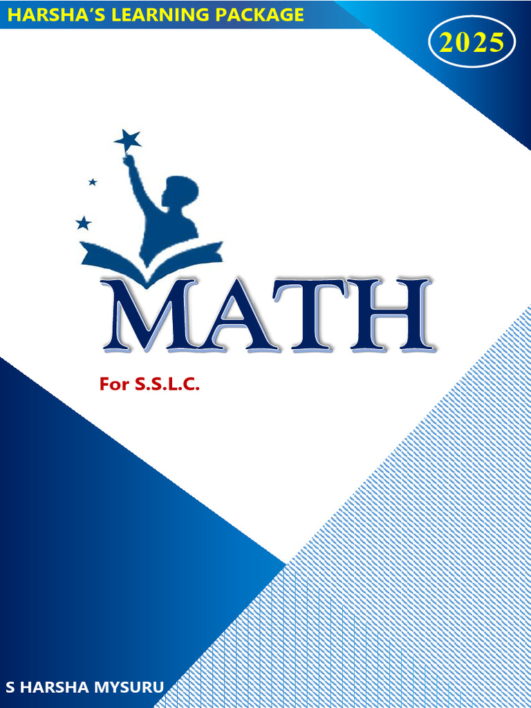 S.S.L.C. Math Exam Prep Guide 2024-25 | PDF | Polynomial | Mathematics