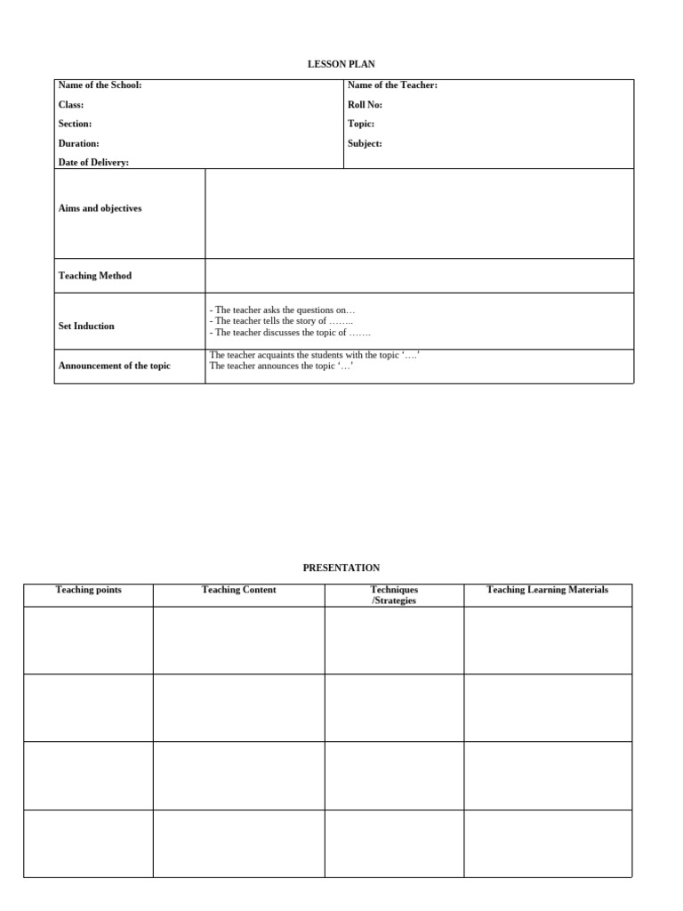 Herbartian Lesson Plan | PDF