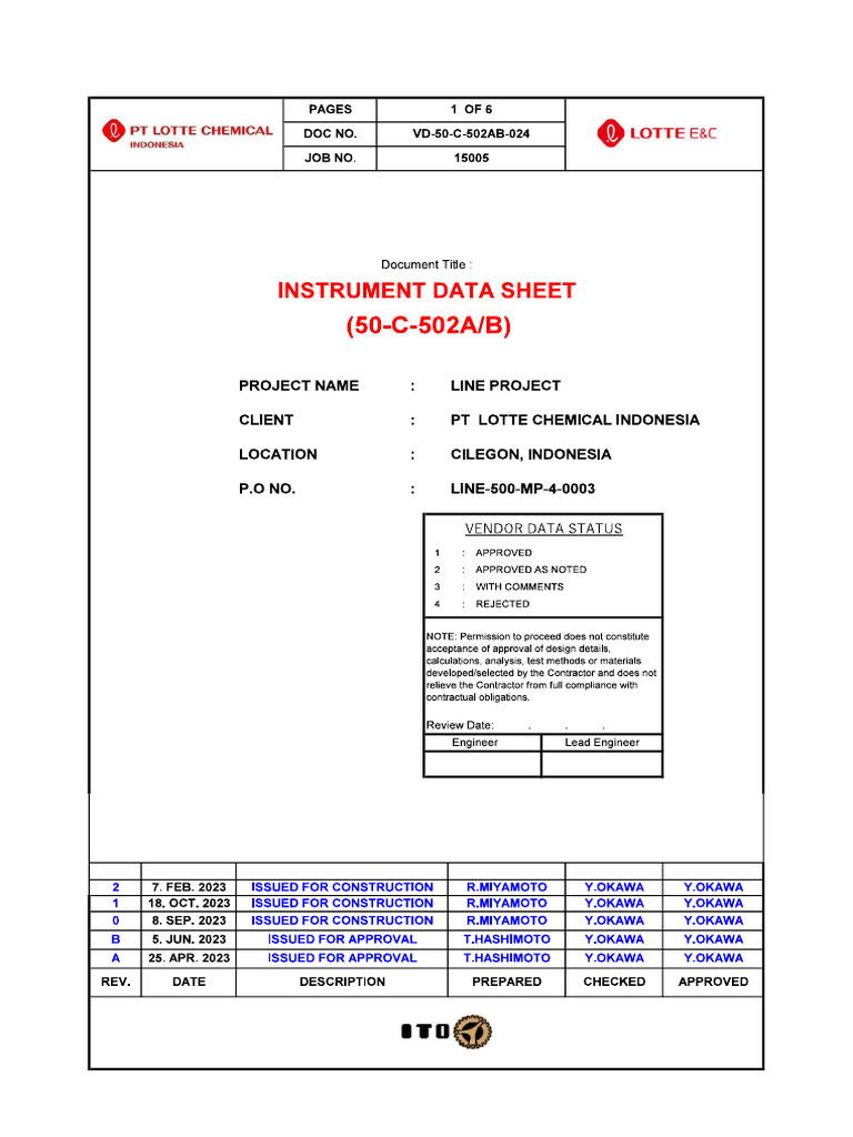 Lec Vd-50-C-502ab-024 Instrument Data Sheet Rev.2 | PDF