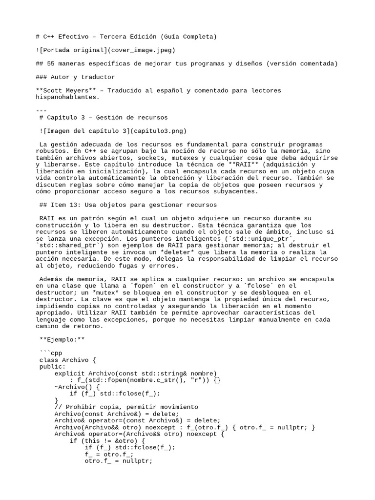 Effective CPP 3rd Es Full Extended | PDF | Puntero (Programación de ...