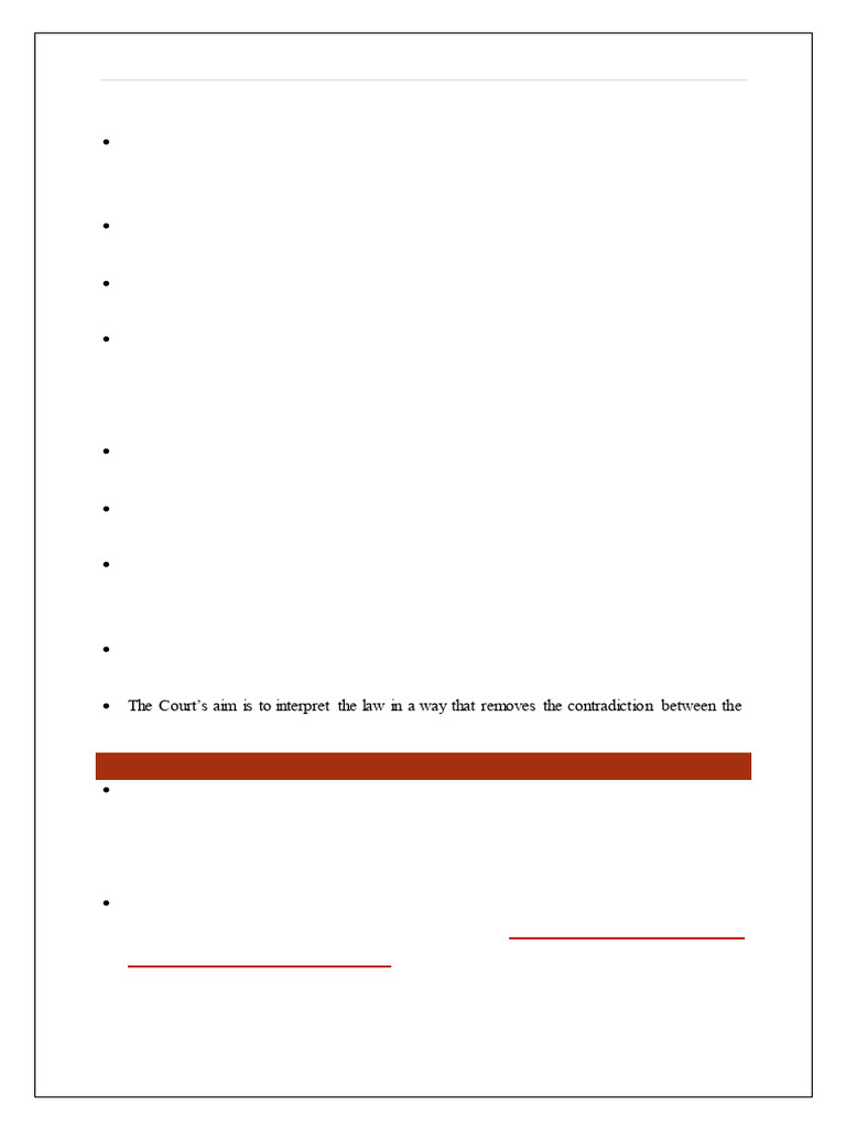 Harmonious Construction in Law Explained | PDF | Statutory ...