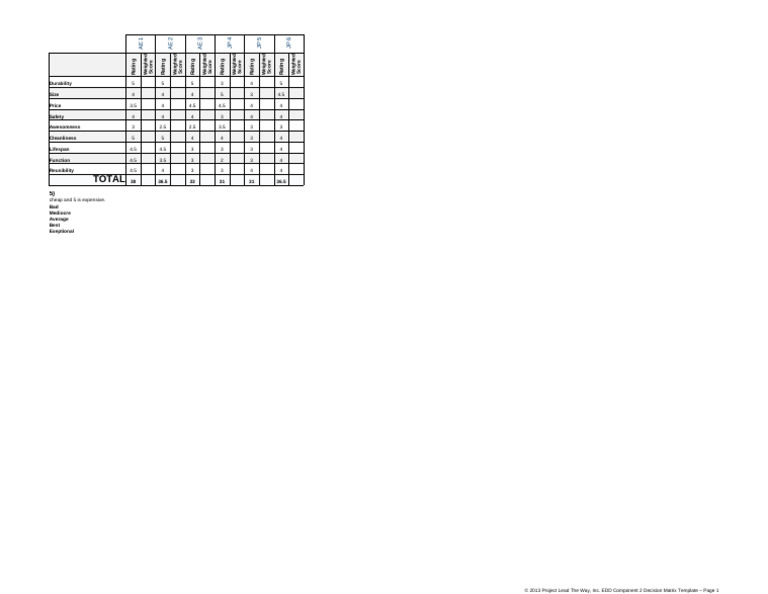 EDD Decision Matrix Template Guide | PDF