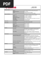 Ficha Técnica Impresora Fotográfica Canon Selphy Cp800