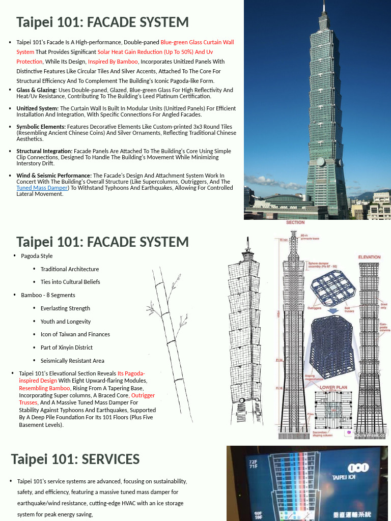 Taipei 101 Facade and Services Overview | PDF | Building Engineering ...