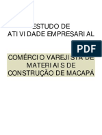 PESQUISA SEBRAE VAREJO MATERIAIS DE CONSTRUÇÃO