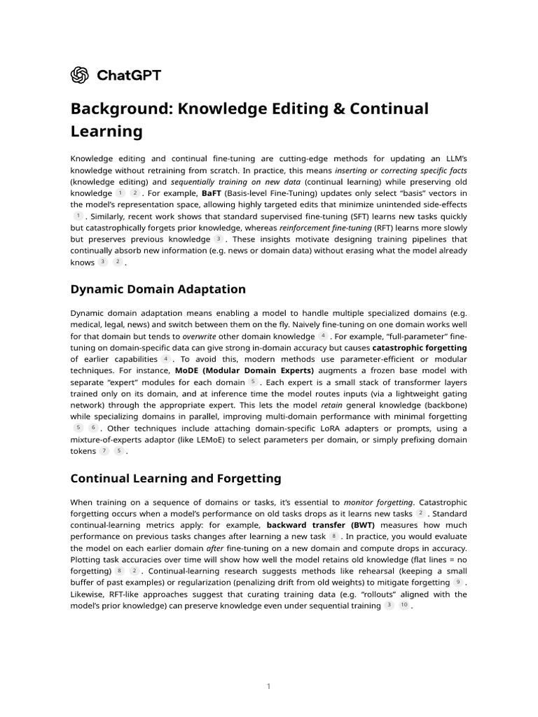 Background - Knowledge Editing & Continual Learning | PDF | Machine ...