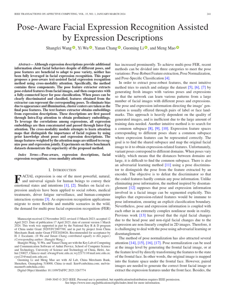 Pose-Aware Facial Expression Recognition | PDF | Deep Learning | Attention