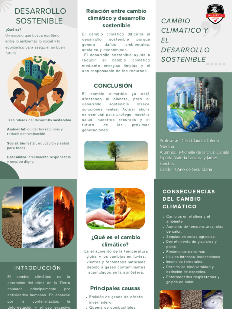 Cambio Climatico y El Desarrollo Sostenible | PDF | Sustentabilidad ...