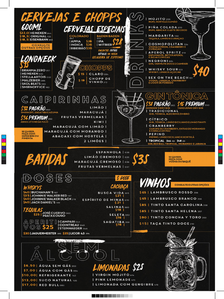 Cardápio Chopp Comida e Bebida Atualizado Nov 2022 Arquivo Comprimido | PDF