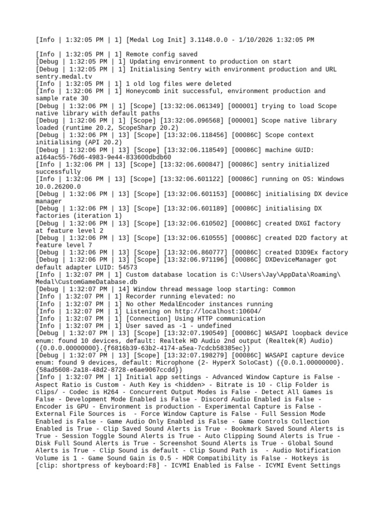 Medal Log Initialization Report | PDF | Computing | Computer Architecture
