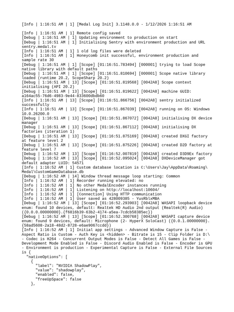 Medal Log Initialization Details | PDF | Scope (Computer Science ...