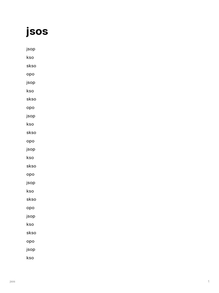 Jsos | PDF
