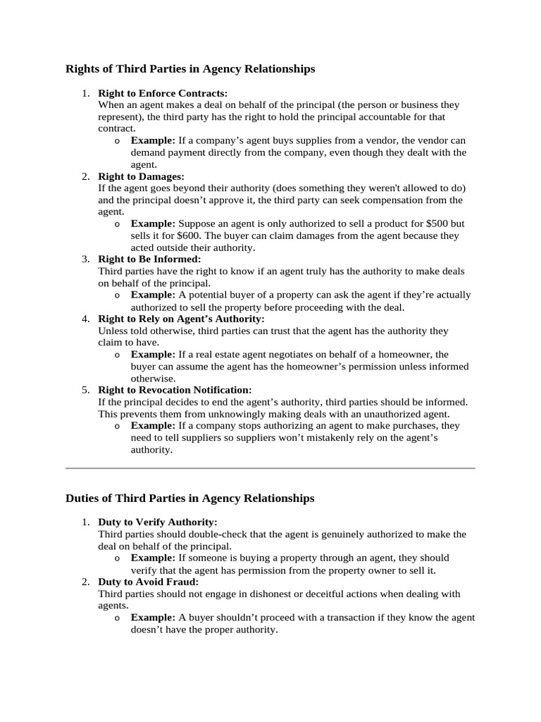 Third Party Rights in Agency Contracts | PDF | Law Of Agency | Procurement