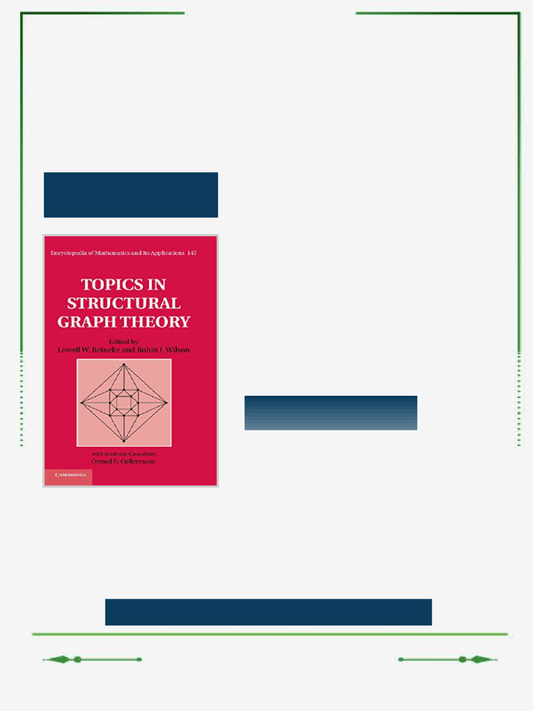 Topics in Structural Graph Theory 1st Edition Lowell W. Beineke ebook ...
