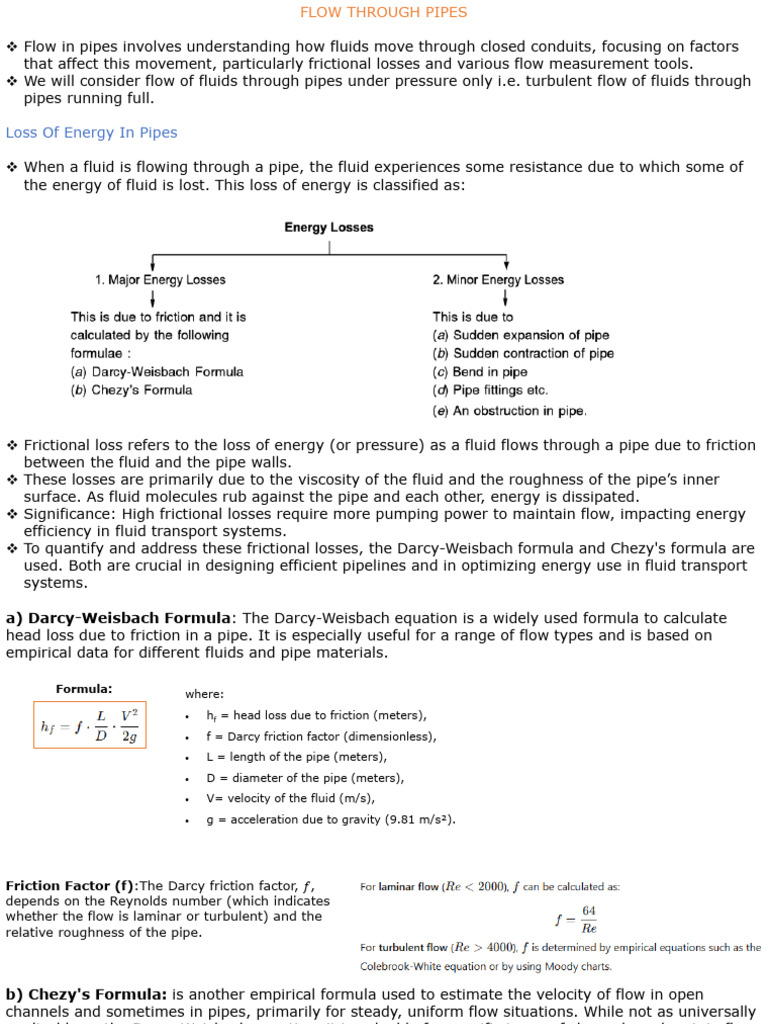 Understanding Fluid Flow in Pipes | PDF | Pump | Fluid Dynamics