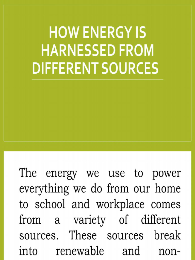6 Sources of Energy | PDF