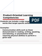 Product-Oriented Learning Competencies